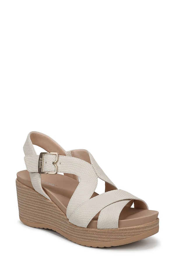 ドクター・ショール レディース シューズ ヒール サンダル Dr. Scholl's Cali Beach Slingback Platfrom Wedge Sandal Whitecap｜ReVida 店