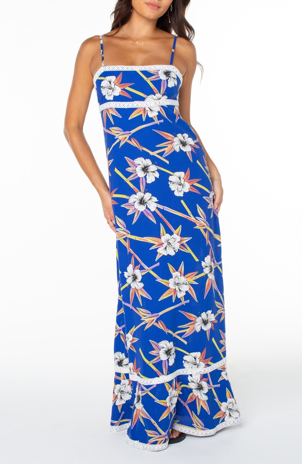 ロキシー レディース トップス 衣装 御花柄 マキシ 御花 Roxy Balmy Sunset Floral Maxi Dressurf The Web Solid