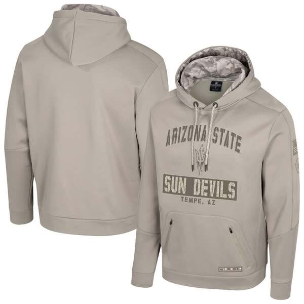 円形劇場 メンズ アウター パーカー・スウェット Men\u0027s Colosseum Oatmeal Arizona State Sun Devils Operation Hatrick Battalion Hoodie Oatmeal オートミール