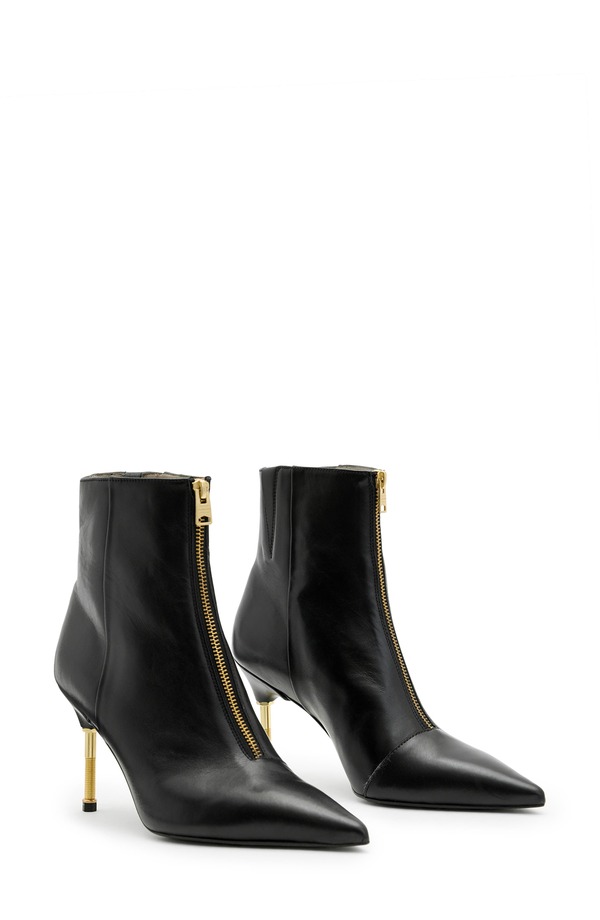 オールセインツ レディース シューズ ブーツ・レインブーツ AllSaints Natasha Bootie Black/Warm Brass 黒いこと