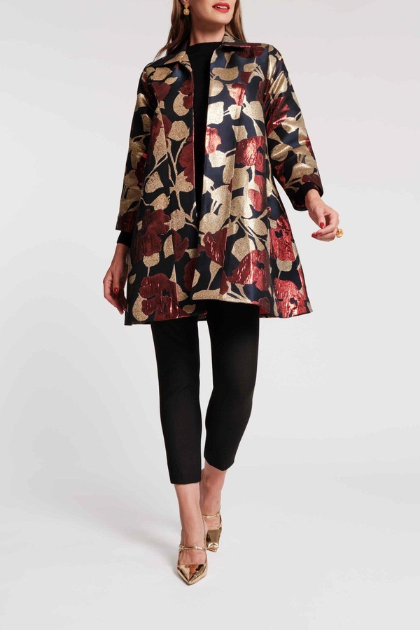 フランセスバレンタイン レディース アウター ジャケット・ブルゾン コート Frances Valentine Cornelia Swing Coat Navy/Gold/Multi ネイビー