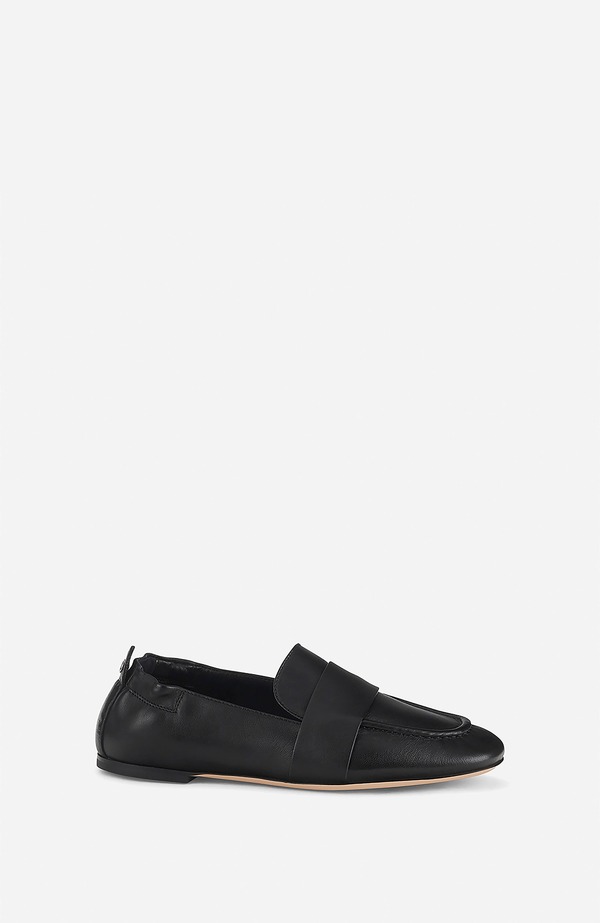 エージーエル レディース シューズ スリッポン・ローファー レザー AGL Cristiana Leather Moccasin Black ブラック