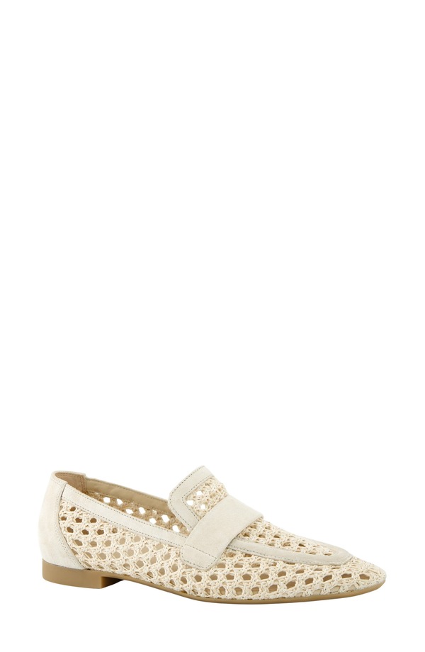極点・緑であること レディース シューズ スリッポン・ローファー Paul Green Delta Woven Loafer Nature Shell Diva Soft Suede
