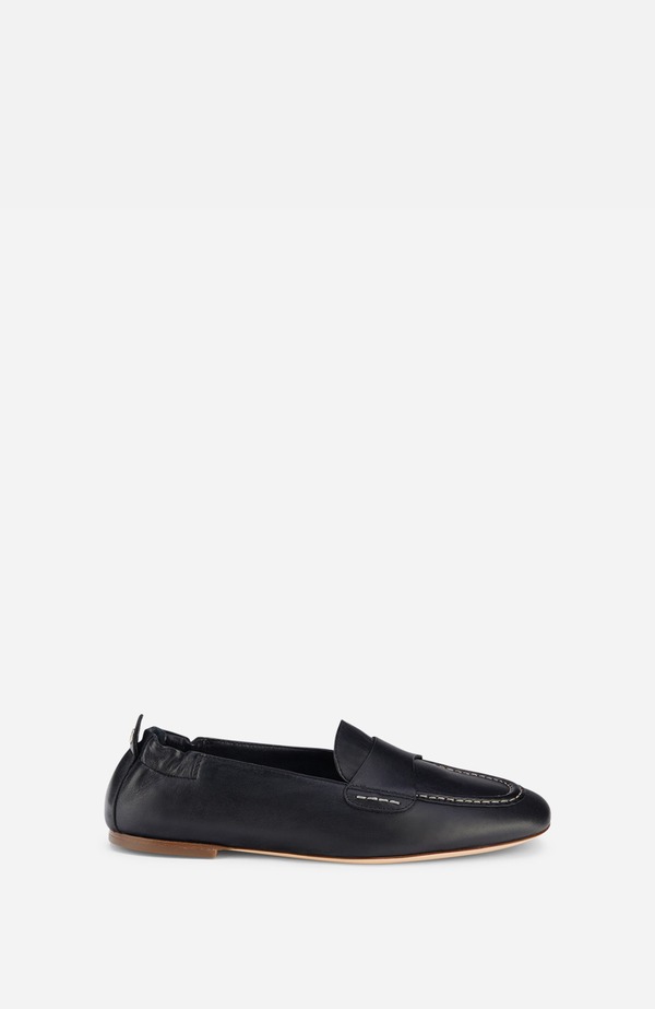 エージーエル レディース シューズ スリッポン・ローファー なめし革 AGL Mara Pure Leather Moccasin Black Nappa 黒いこと