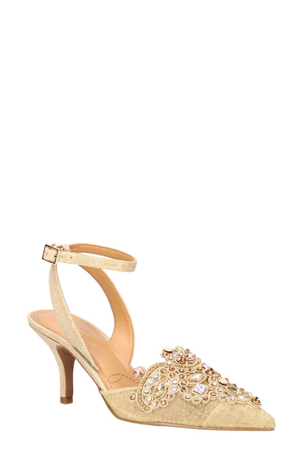 ジェイレニー レディース シューズ ヒール J. Rene Desdemona Pointed Toe Pump Gold ゴールド