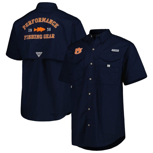 コロンビア メンズ トップス プルオーバー Men\u0027s Columbia Navy Auburn Tigers Bonehead Button-Up Shirt Navy 米国海軍
