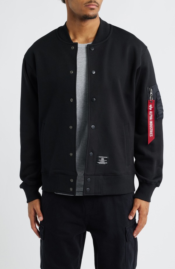アルファインダストリーズ メンズ アウター ジャケット・ブルゾン フリース Alpha Industries MA-1 Fleece Jacket Black ブラック