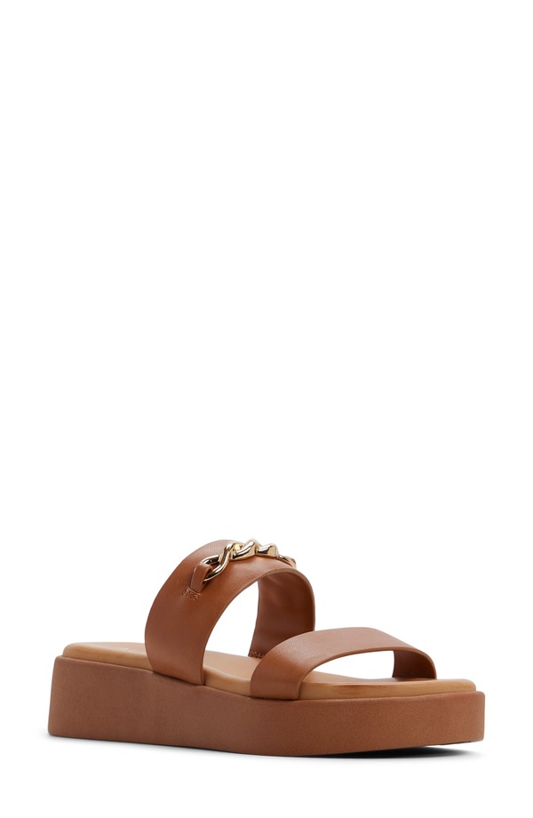 アルド レディース シューズ ヒール プラットフォーム サンダル ALDO Halamaever Platform Slide Sandal Medium Brown ブラウン