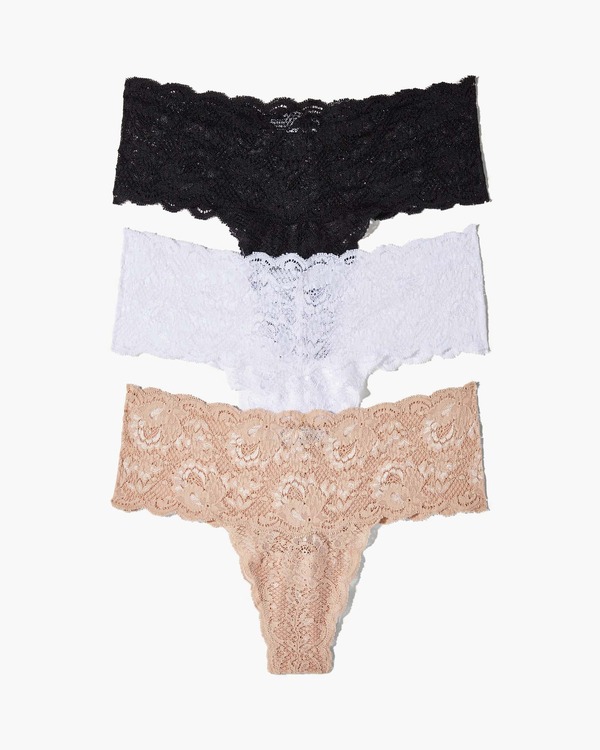 コサベラ レディース アンダーウェア パンツ Cosabella Nsn Comfie Thongs 3Pk Black White Sette ホワイト 17,505円
