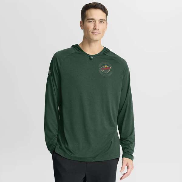 ファナティクス メンズ アウター パーカー・スウェット Men's Fanatics Green Minnesota Wild Authentic Pro Rink Raglan Hoodie Green グリーン｜ReVida 店