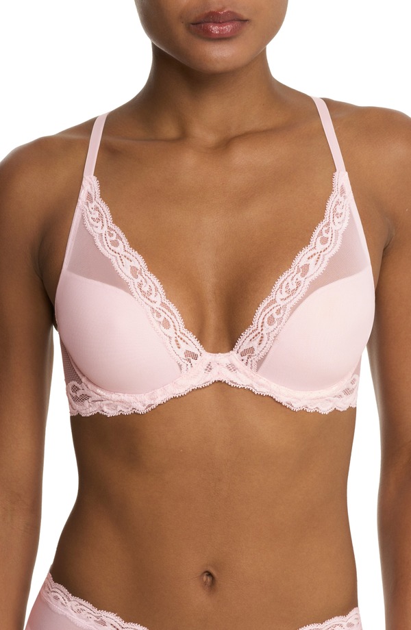 ナトリ レディース トップス Tシャツ Natori Feathers Plunge T-Shirt Basics Bra Pink Sky ピンク 17,985円