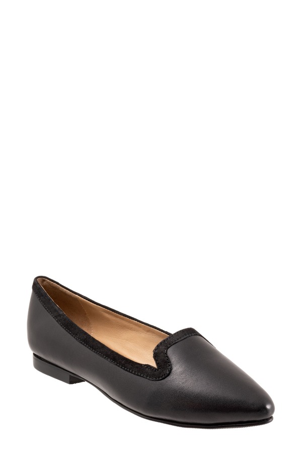 トロッターズ レディース シューズ パンプス Trotters Hannah Pointed Toe Flat Black 黒いこと