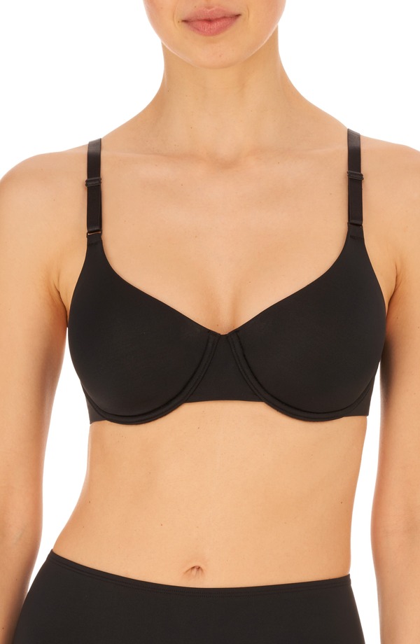 ナトリ レディース トップス Tシャツ Natori Liquid Full Fit Balconette T-Shirt Bra Black ブラック