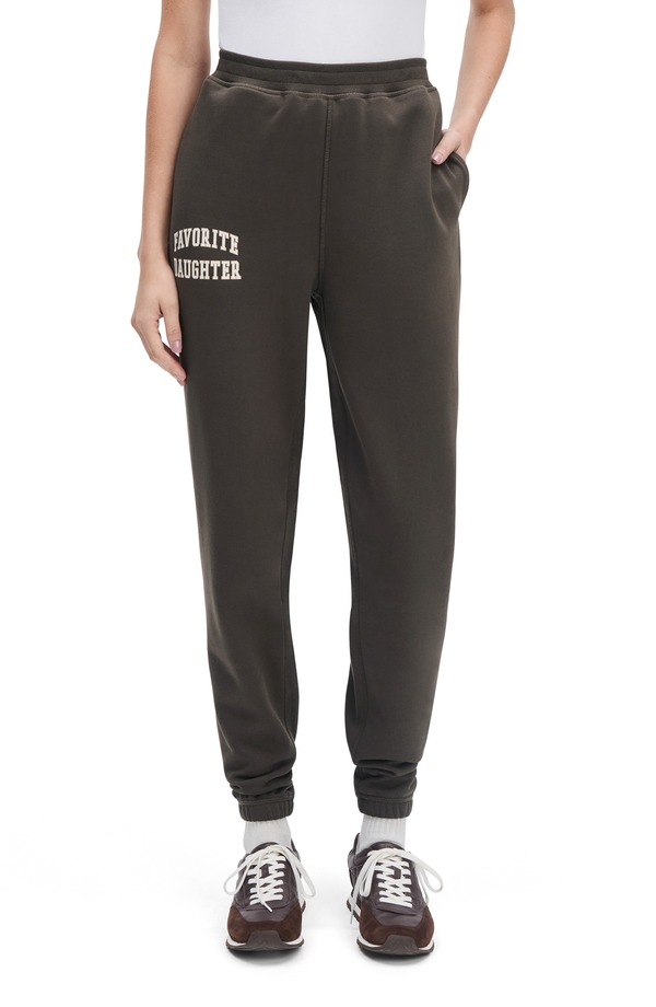 フェイバリット ドーター レディース ボトムス カジュアルパンツ ジョガーパンツ Favorite Daughter The Collegiate Joggers Coffee/ Gardenia コーヒー