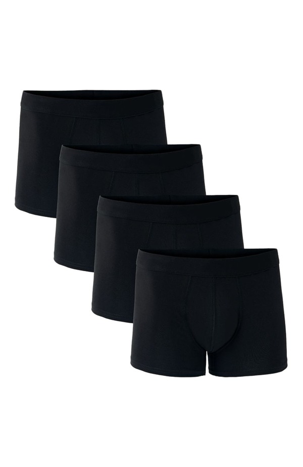 パクト メンズ アンダーウェア トランクス コットン Pact Organicotton Everyday Trunk 4-Pack Black ブラック