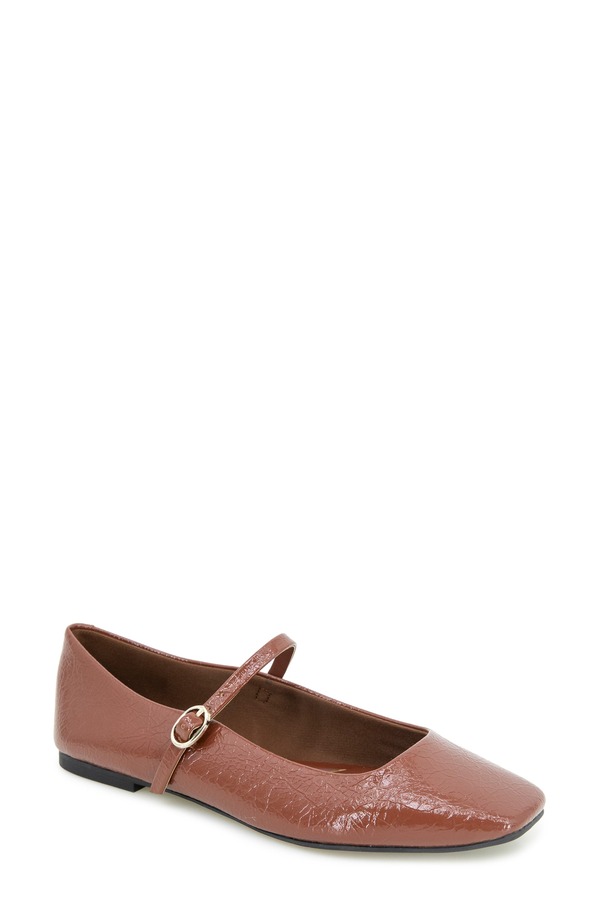 ケネスコール レディース シューズ パンプス Kenneth Cole Jasper Mary Jane Flat Brown Patent 赤銅色