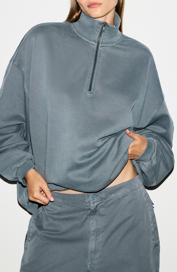 スキムズ レディース アウター パーカー・スウェット ハーフジップ SKIMSlouchy Half Zipullover Zircon