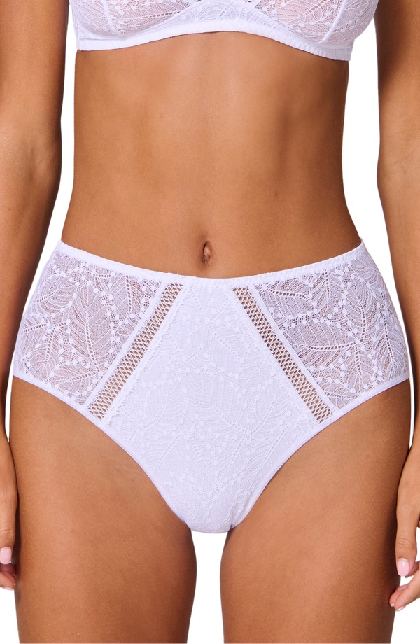 シモーヌペレール レディース アンダー御召しもの ズボン下 Simone Perele Comete Retro Briefs White 白いこと