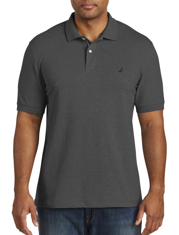 ナウティカ メンズ トップス ポロシャツ Nautica Stretch Piqu Polo Shirt Charcoal Heather チャコール｜ReVida 店