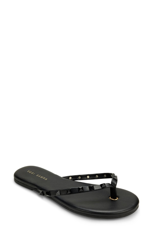ヨシサムラ レディース シューズ サンダル Yosi Samra Rivington Stud Flip Flop Black ブラック