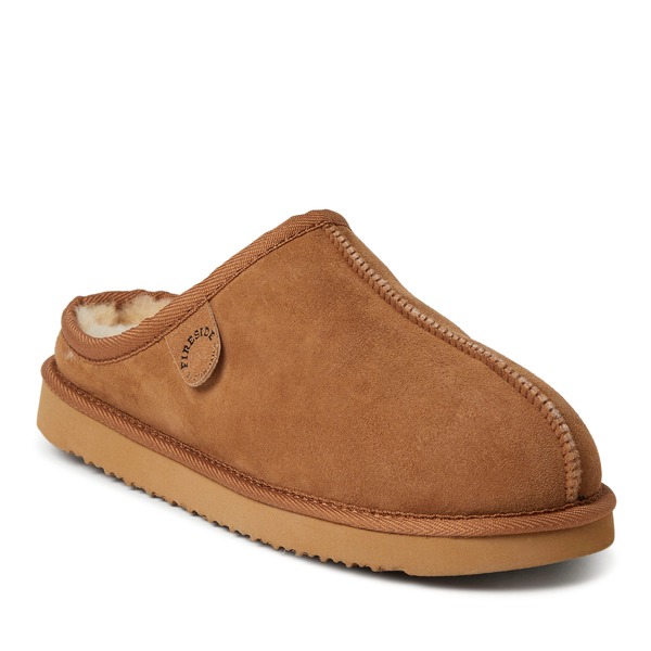 ディアフォームズ メンズ シューズ サンダル DEARFOAMS Fireside Grafton Genuine Shearling Clog Slipper Chestnut｜ReVida 店