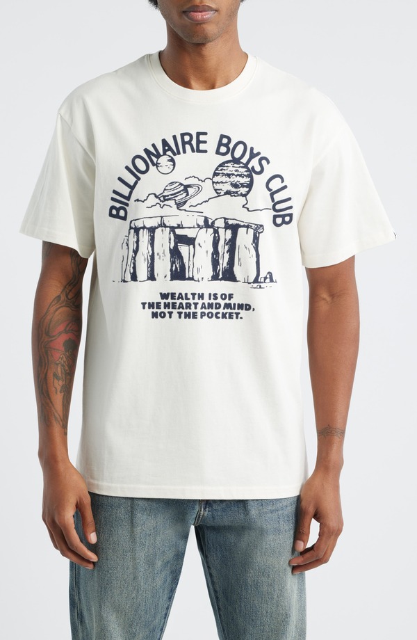 ビリオネアボーイズクラブ メンズ トップス Tシャツ グラフィック Billionaire Boys Club Stones Graphic T-Shirt White ホワイト