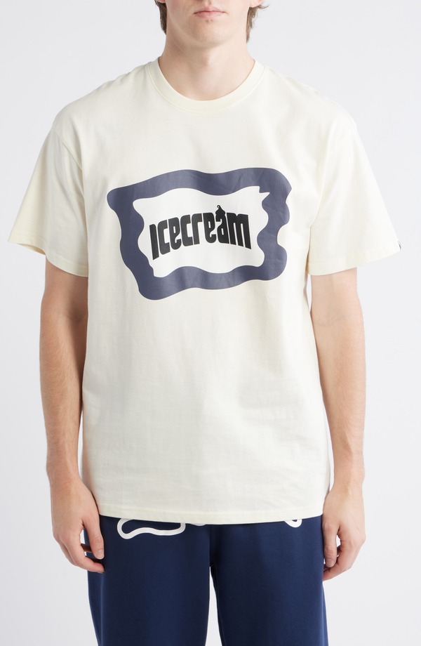アイスクリーム メンズ トップス Tシャツ グラフィック ICECREAM Flagraphic T-Shirt Antique White ホワイト