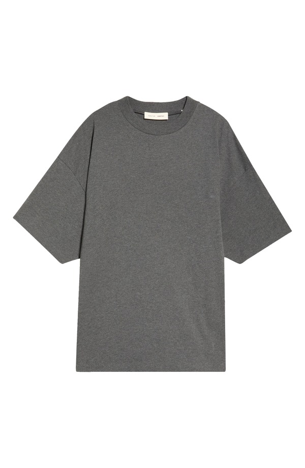 フィアオブゴッド メンズ トップス Tシャツ コットン 刺繍 Fear of God Essentials Embroidered Classic Short Sleeve Cotton T-Shirt Charcoal Heather チャコール 16,410円