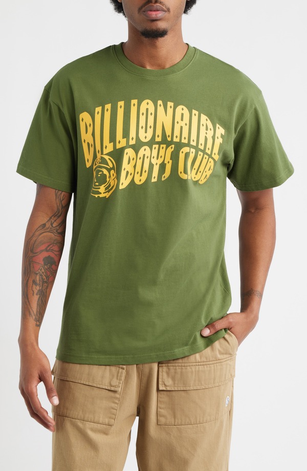 ビリオネアボーイズクラブ メンズ トップス プルオーバー ロゴタイプ グラフィック Billionaire Boys Club Curve Logo Short Sleeve Graphic T-Shirt Cypress