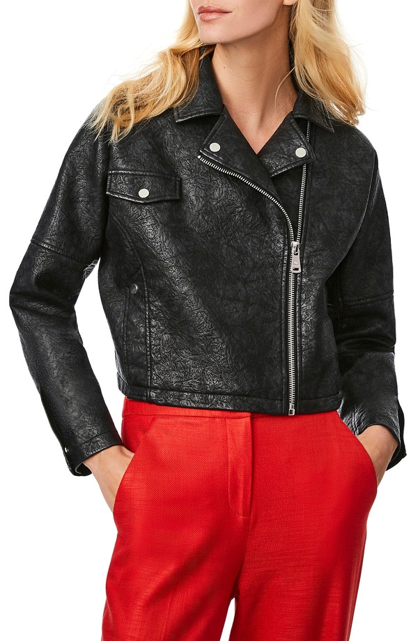 ベルナルド レディース アウター ジャケット・ブルゾン レザー フェイクレザー Bernardo Bleecker Faux Leather Moto Jacket Black ブラック