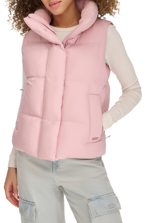 リーバイス レディース アウター ジャケット・ブルゾン キルティング ベスト Levi's Quilted Puffer Vest Pale Mauve