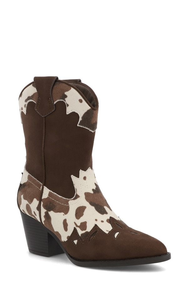 ミア レディース シューズ ブーツ・レインブーツ MIA Sonni Western Boot Brown/ Off White オフホワイト