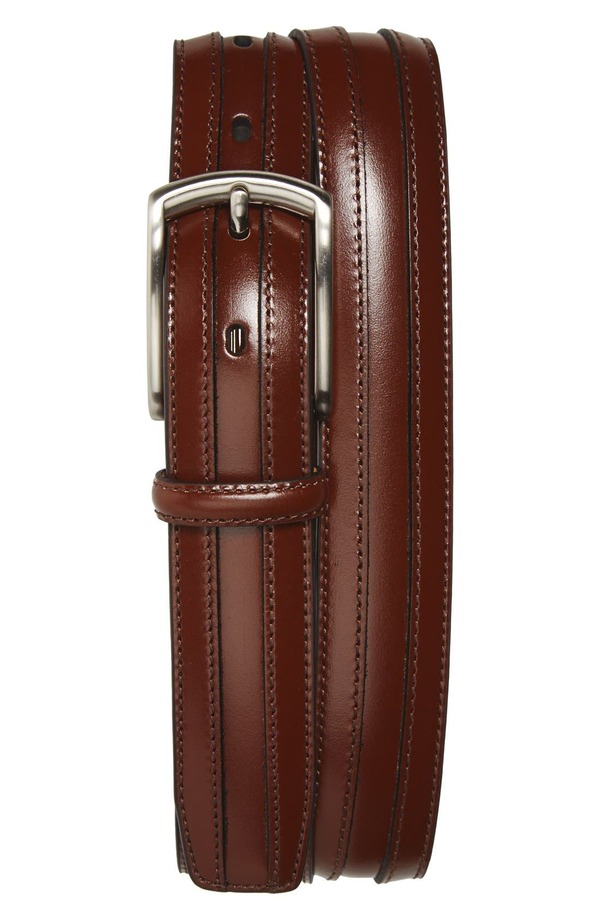 ジョンストンアンドマーフィー メンズ 付属品 胴締め Johnston \u0026 Murphy Calfskin Belt Chestnut