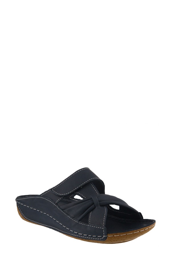 スプリングステップ レディース シューズ ヒール サンダル Spring Step Gretta Sandal Navy Leather ネイビー|ReVida 店