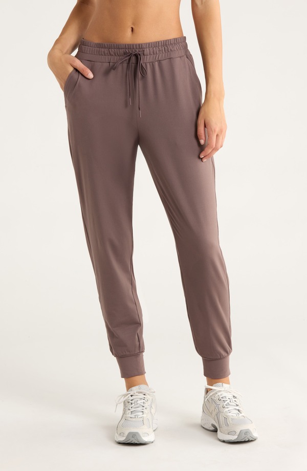 ゼラ レディース ボトムス 心地好いズボン下 ジョガーパンツ Zella Move In Pocket Joggers Grey Plum 薄墨色