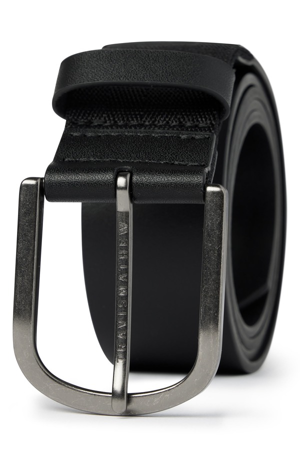 トラビスマヒュー メンズ 付属品 胴締め なめし革 TravisMathew Jinx 2.0 Leather Belt Black 黒いこと