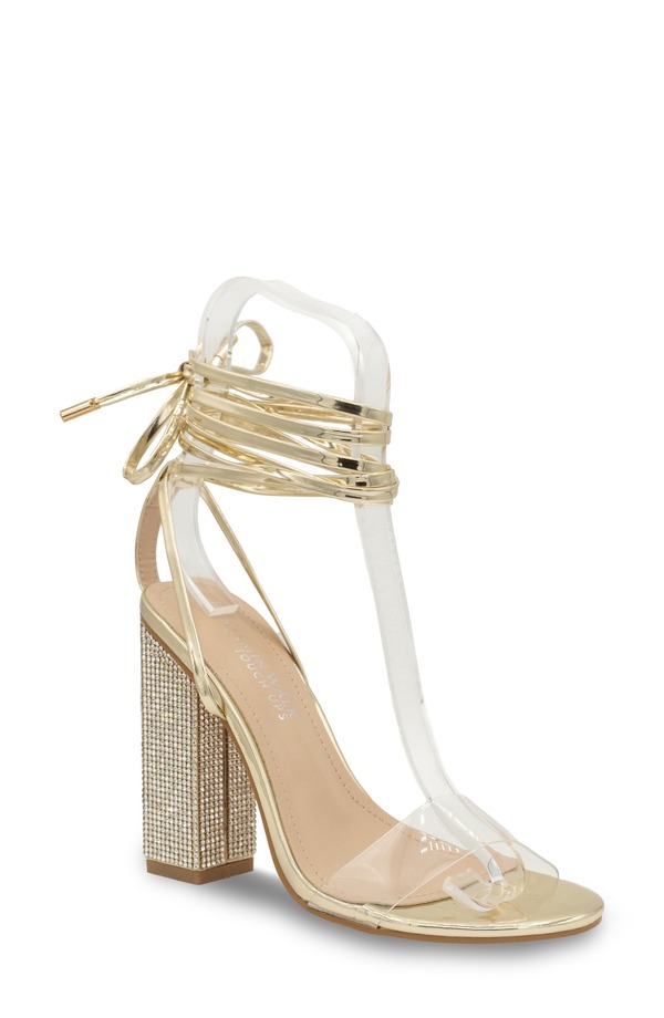 タッチアップ レディース シューズ ヒール サンダル アンクル Touch Upsilver Ankle Wrap Sandal Gold ゴールド