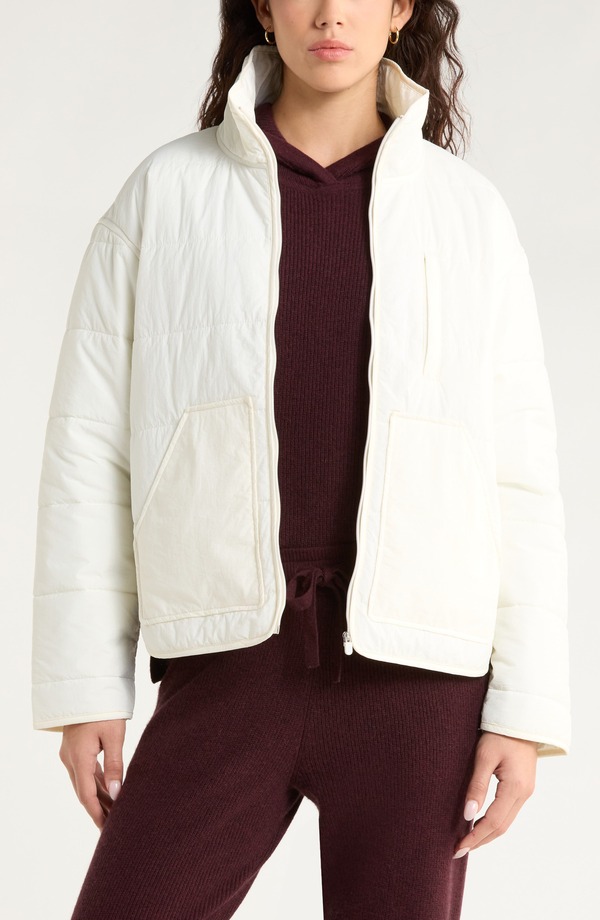 ゼラ レディース アウター ジャケット・ブルゾン キルティング Zella Quilted Packable Jacket Ivory Egret アイボリー
