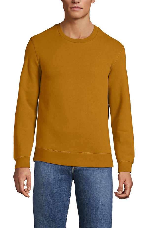 ランズエンド メンズ アウター パーカー・スウェット クルーネック シャツ Lands' End Long Sleeve Seriousweats Crewneck Sweatshirt Vintage Amber アンバー