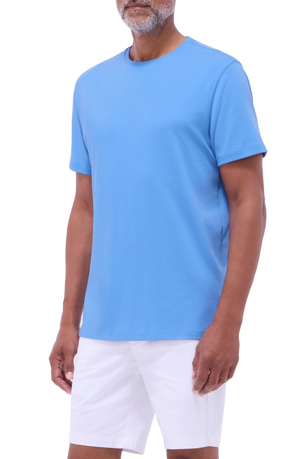 ブガッチ メンズ トップス Tシャツ コットン Bugatchi Hank Solid Pima Cotton T-Shirt Classic Blue ブルー
