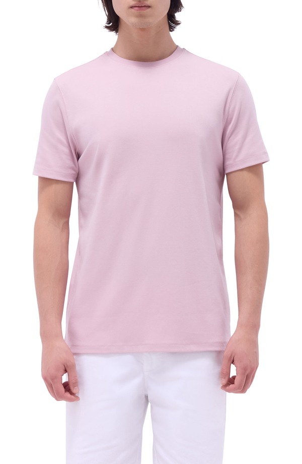 ブガッチ メンズ トップス Tシャツ コットン Bugatchi Hank Solid Pima Cotton T-Shirt Dusty Pink ピンク