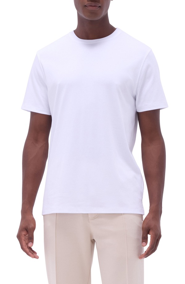 ブガッチ メンズ トップス Tシャツ コットン Bugatchi Hank Solid Pima Cotton T-Shirt White ホワイト 15,826円