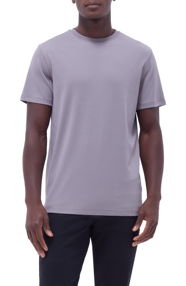 ブガッチ メンズ トップス Tシャツ コットン Bugatchi Hank Solid Pima Cotton T-Shirt Zinc
