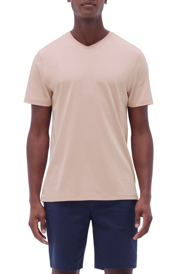 ブガッチ メンズ トップス Tシャツ コットン Bugatchi Holden Pima Cotton T-Shirt Sand サンド