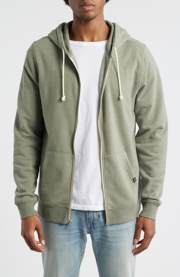 スレッズ・フォー・ソート メンズ アウター パーカー・スウェット フリース Threads 4 Thoughtrim Fit Heathered Fleece Zip Hoodie Lily Pad