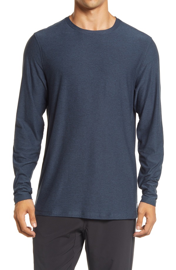 ビュオーリ メンズ トップス Tシャツ Vuori Long Sleeve Strato Tech Tee Navy Heather ヘザー