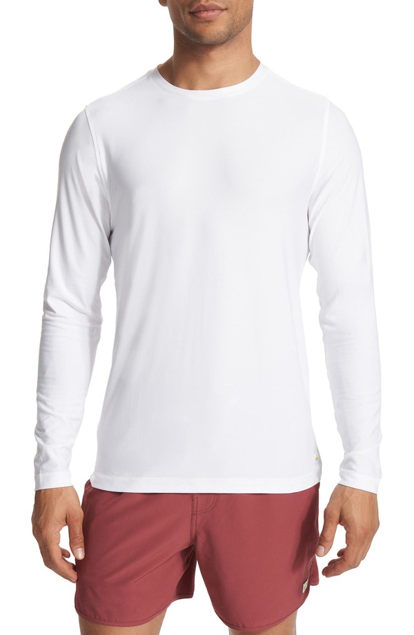ビュオーリ メンズ トップス Tシャツ Vuori Long Sleeve Strato Tech Tee White ホワイト