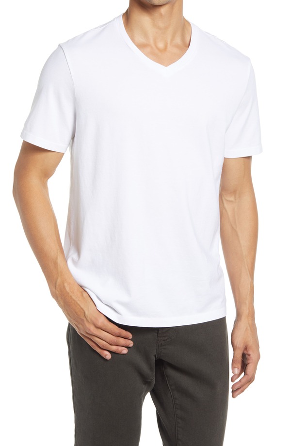 エージー メンズ トップス Tシャツ Vネック AG Bryce V-Neck T-Shirtrue White ホワイト