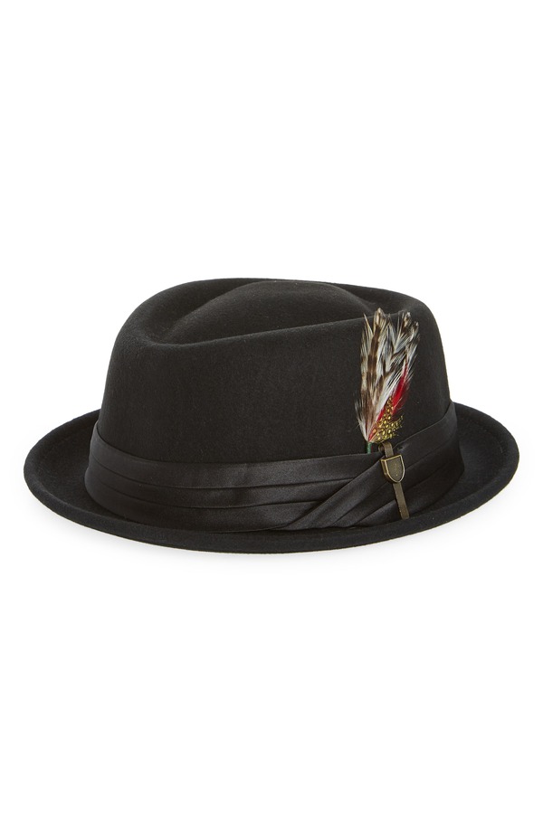 ブリクストン メンズ アクセサリー 帽子 ウール Brixton Stout Pork Pie Wool Hat Black/Black ブラック｜ReVida 店 17,505円