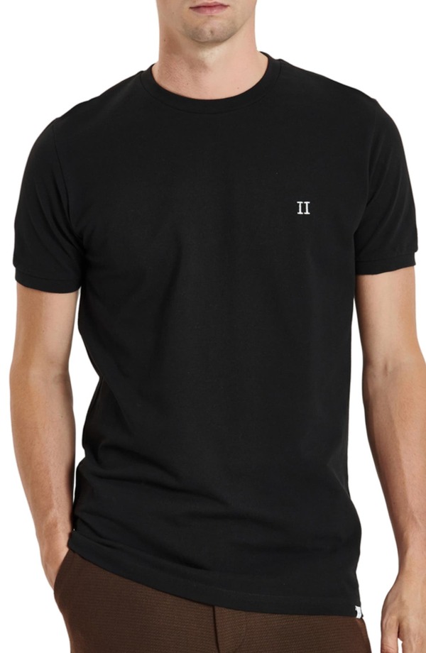 レ ドゥ メンズ トップス Tシャツ クルーネック コットン Les Deux Cotton Piqu Crewneck T-Shirt Black ブラック